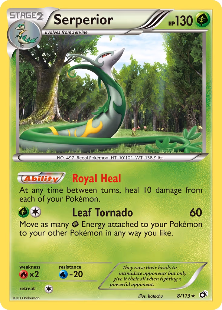 Serperior 8/113 Pokemon card