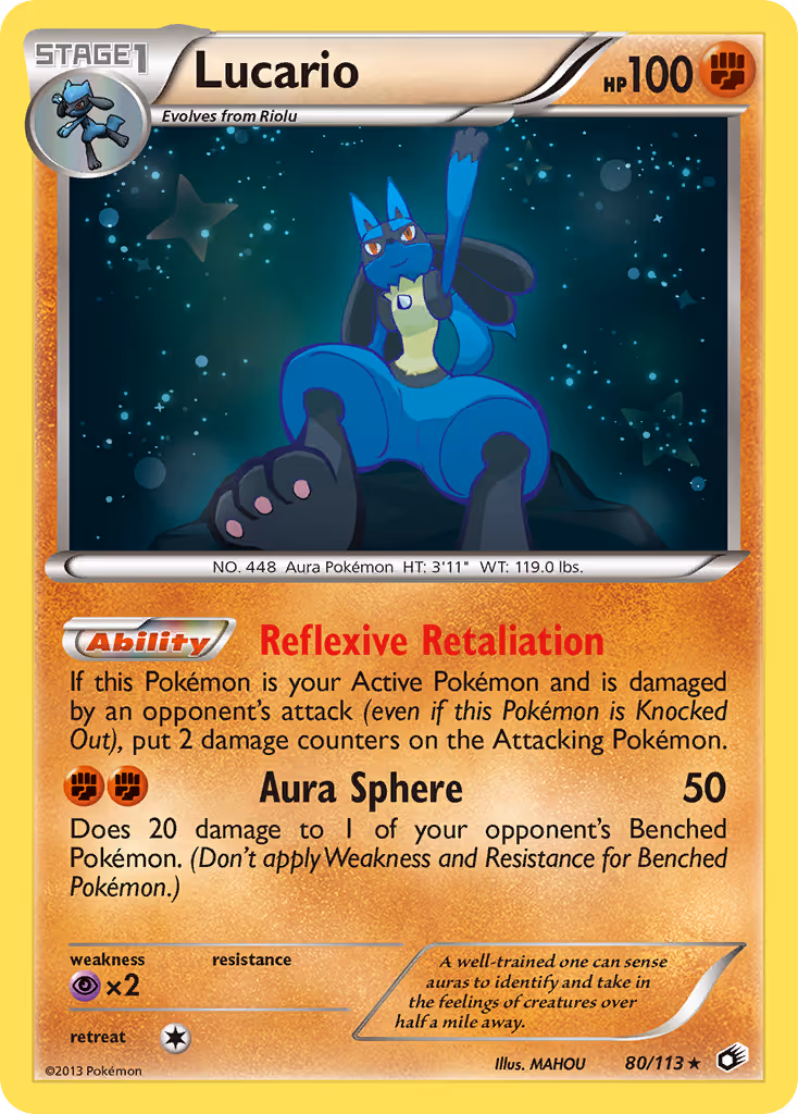 Lucario 80/113 Pokemon card