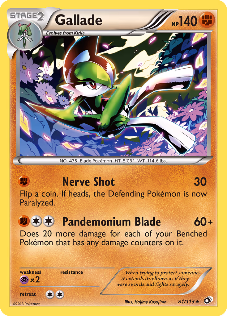 Gallade 81/113 Pokemon card