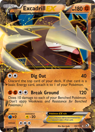 Excadrill-EX 82/113 Pokemon card