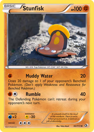 Stunfisk 83/113 Pokemon card