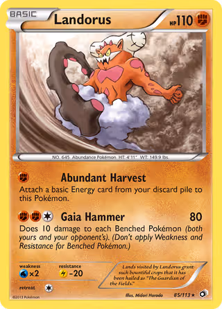 Landorus 85/113 Pokemon card