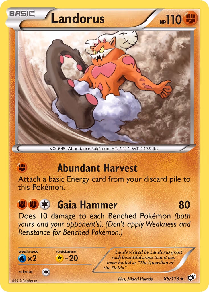 Landorus 85/113 Pokemon card
