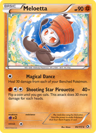 Meloetta 86/113 Pokemon card
