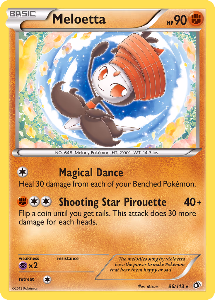 Meloetta 86/113 Pokemon card