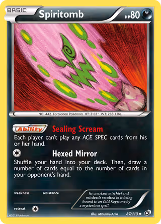 Spiritomb 87/113 Pokemon card