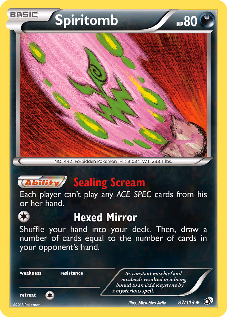 Spiritomb 87/113 Pokemon card