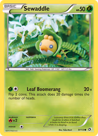 Sewaddle 9/113 Pokemon card