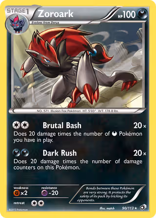 Zoroark 90/113 Pokemon card