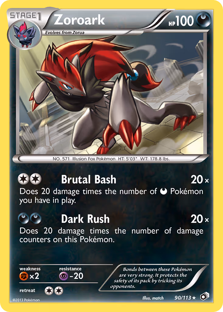Zoroark 90/113 Pokemon card