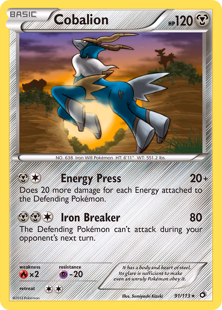 Cobalion 91/113 Pokemon card