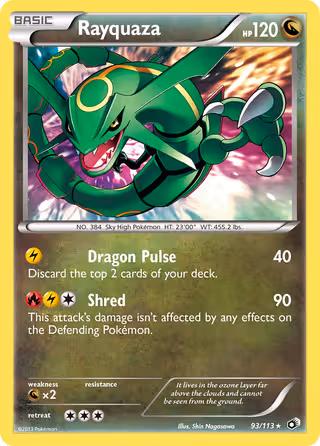 Rayquaza 93/113 Pokemon card