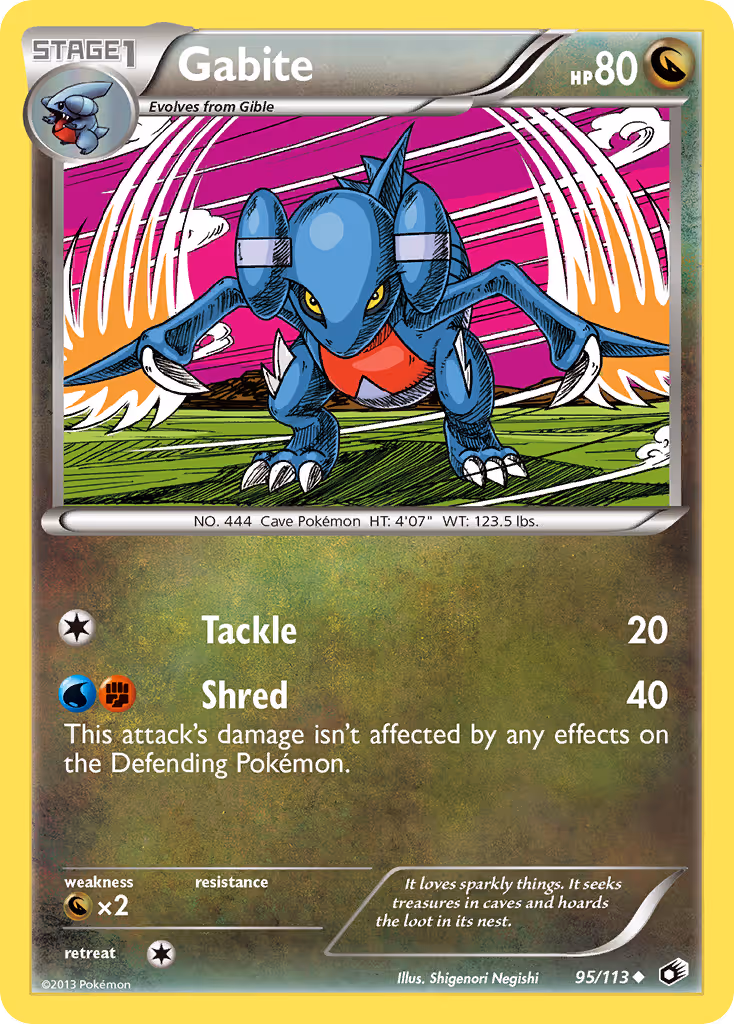 Gabite 95/113 Pokemon card