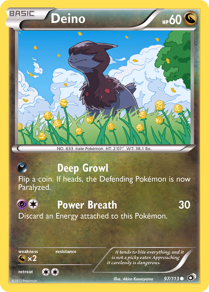 Deino 97/113 Pokemon card