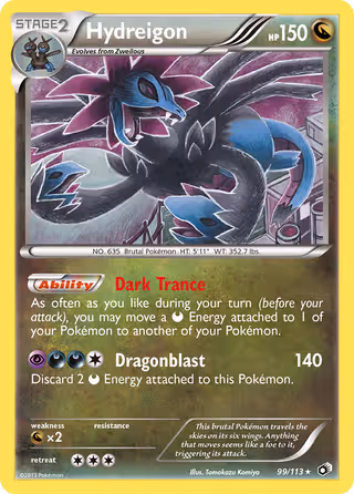 Hydreigon 99/113 Pokemon card