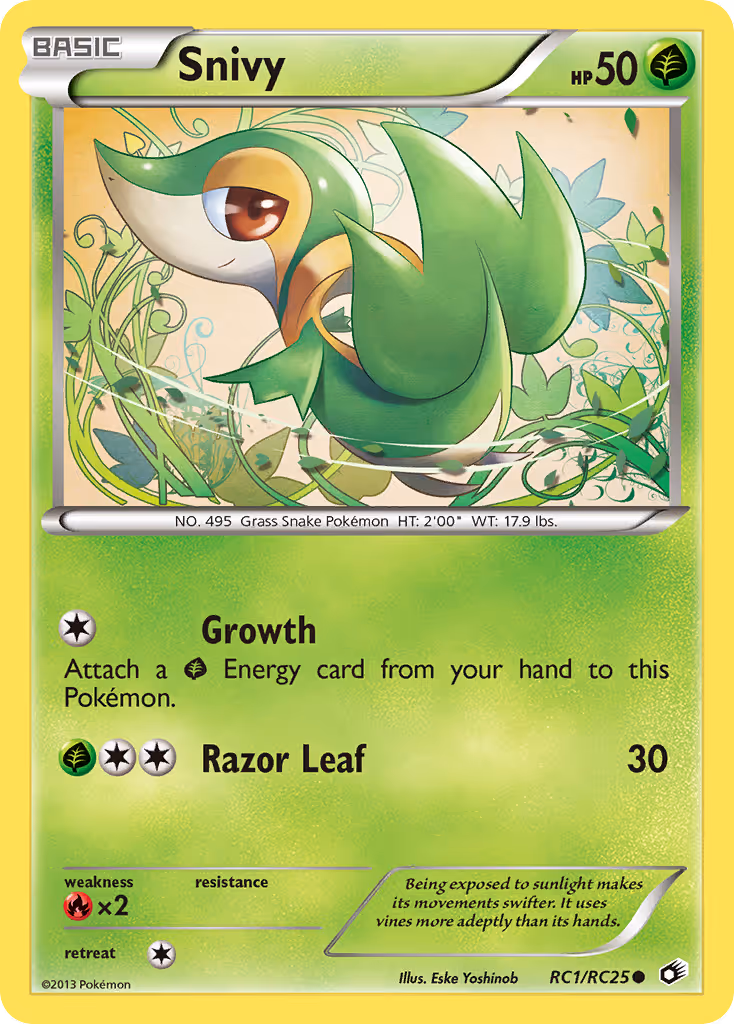 Snivy RC1 Pokemon card