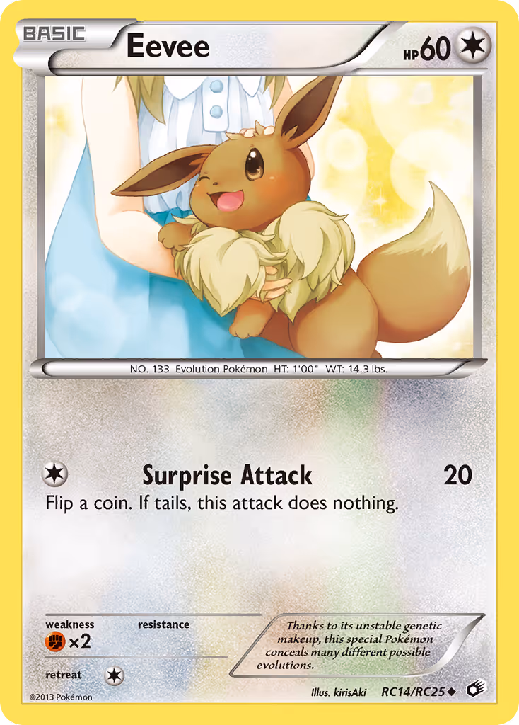 Eevee RC14 Pokemon card