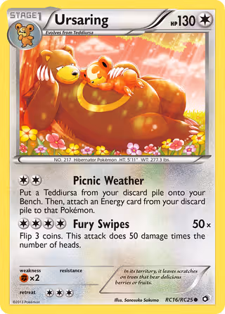 Ursaring RC16 Pokemon card