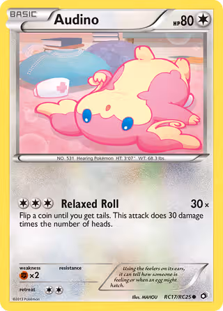 Audino RC17 Pokemon card