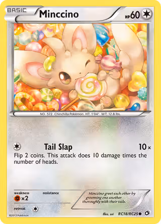 Minccino RC18 Pokemon card
