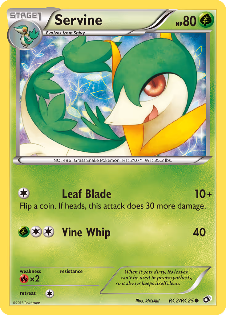 Servine RC2 Pokemon card