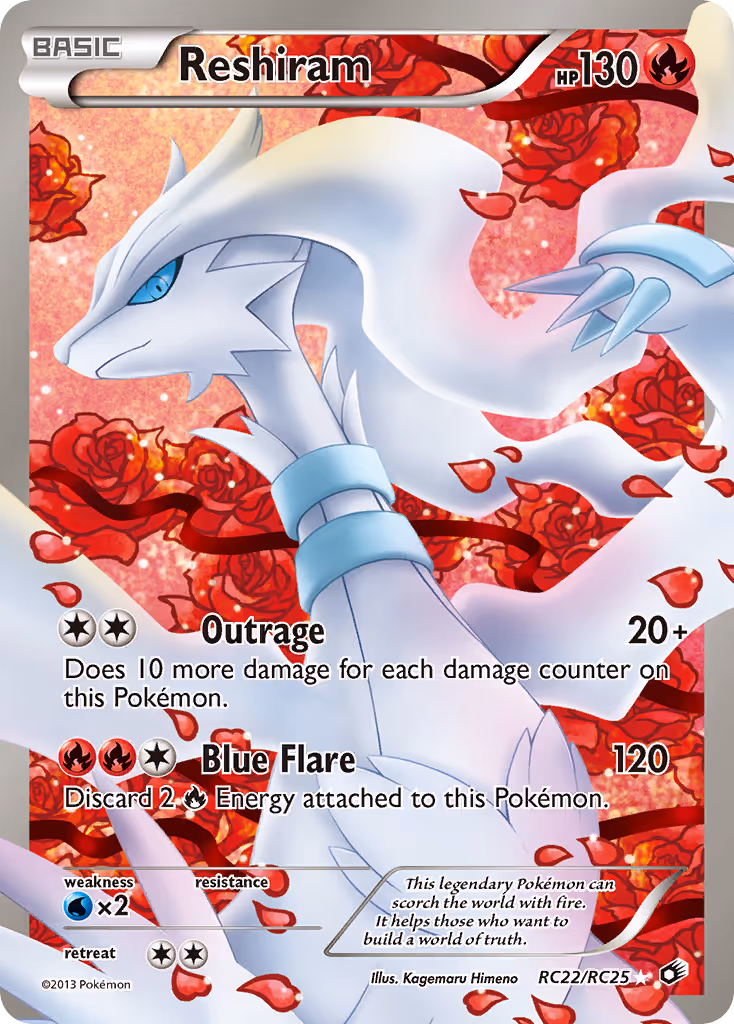Reshiram RC22 Pokemon card