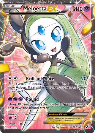 Meloetta-EX RC25 Pokemon card
