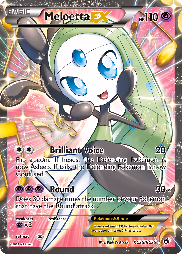 Meloetta-EX RC25 Pokemon card