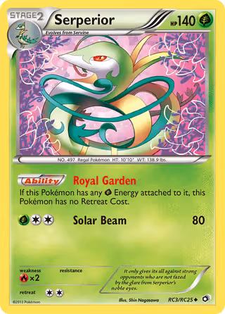 Serperior RC3 Pokemon card