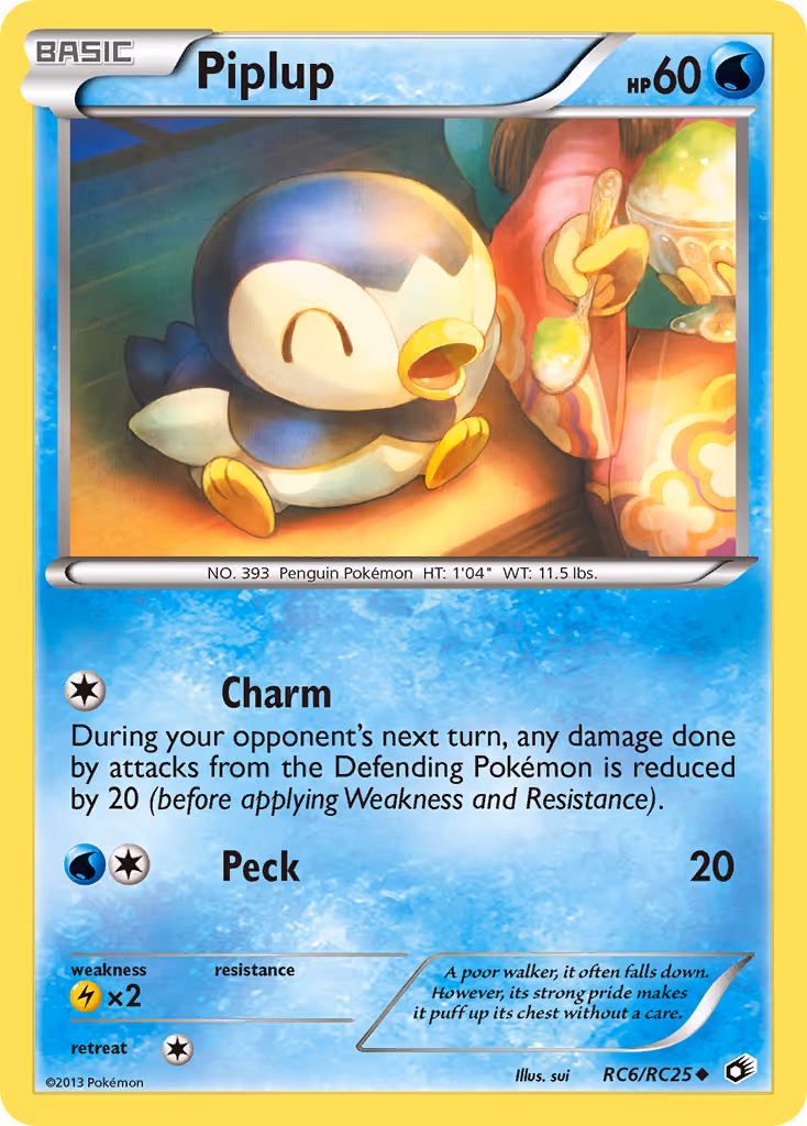 Piplup RC6 Pokemon card