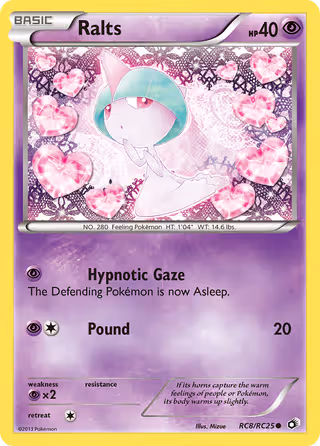 Ralts RC8 Pokemon card