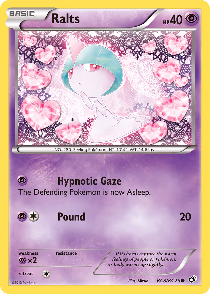Ralts RC8 Pokemon card