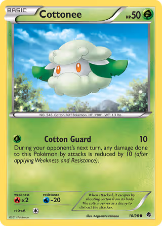 Cottonee 10/98 Pokemon card