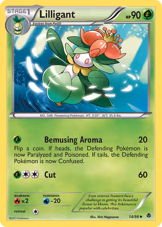 Lilligant 14/98 Pokemon card