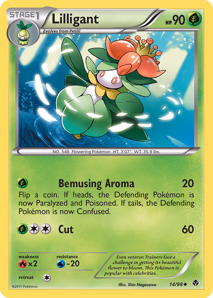 Lilligant 14/98 Pokemon card
