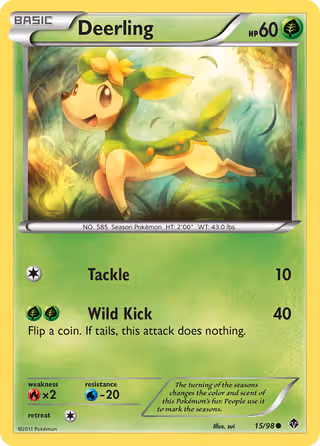 Deerling 15/98 Pokemon card