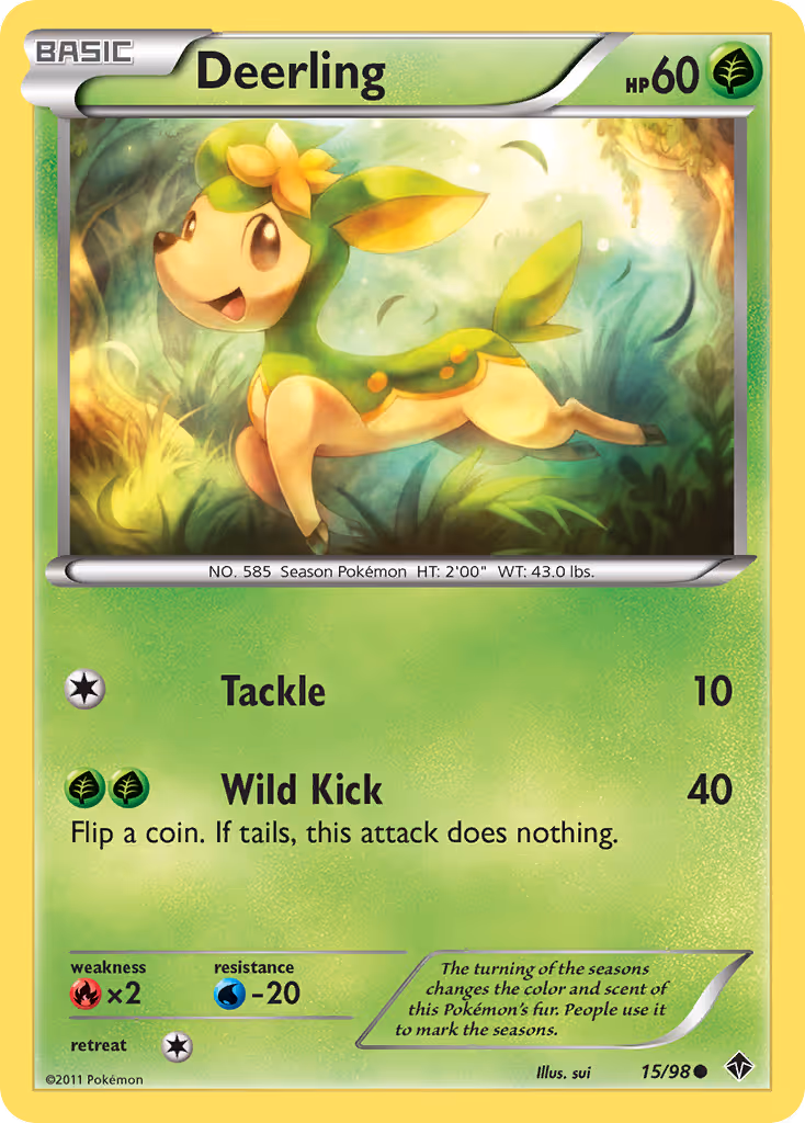 Deerling 15/98 Pokemon card