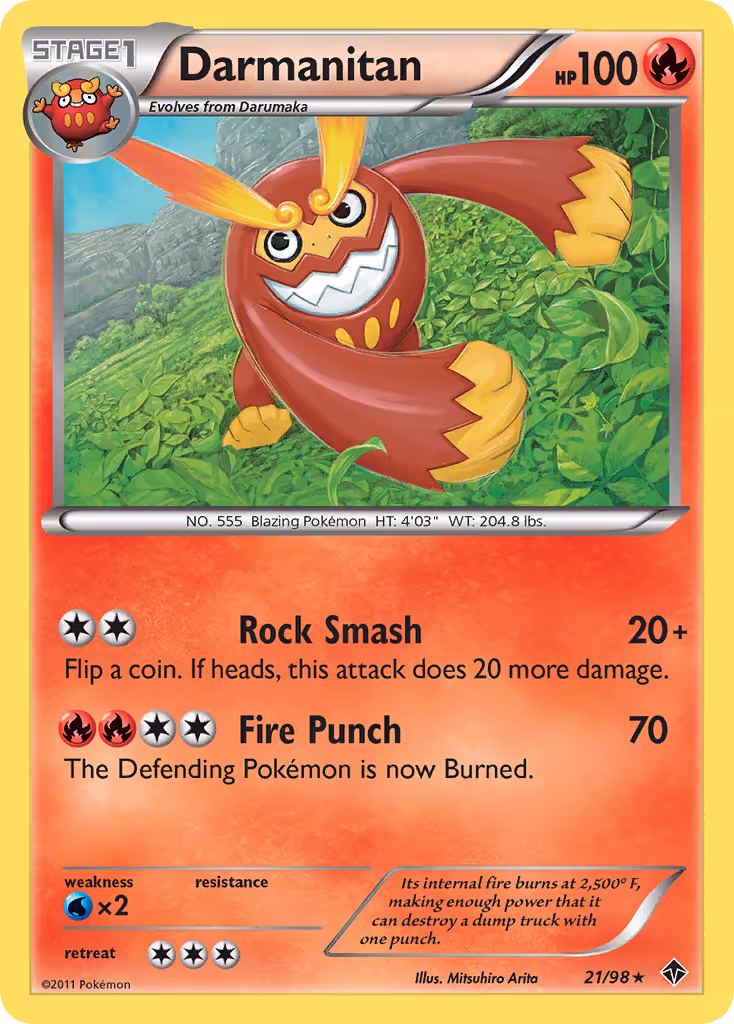 Darmanitan 21/98 Pokemon card