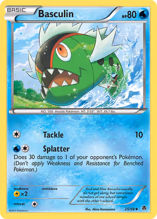 Basculin 25/98 Pokemon card
