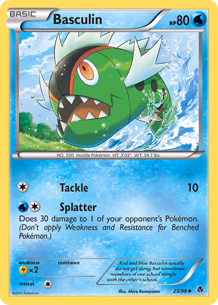 Basculin 25/98 Pokemon card