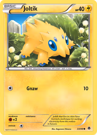 Joltik 33/98 Pokemon card