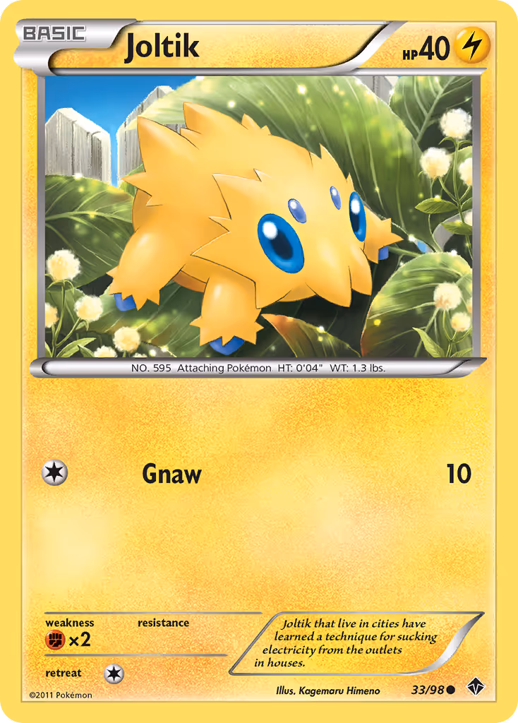 Joltik 33/98 Pokemon card
