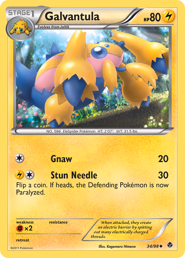 Galvantula 34/98 Pokemon card