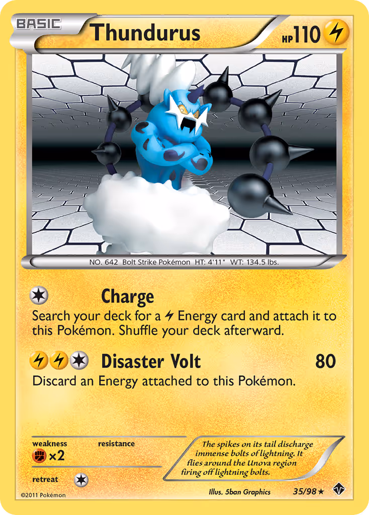 Thundurus 35/98 Pokemon card