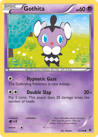 Gothita 43/98 Pokemon card