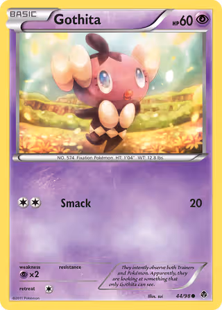 Gothita 44/98 Pokemon card