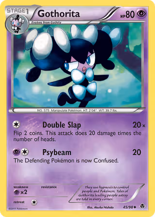 Gothorita 45/98 Pokemon card