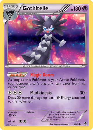 Gothitelle 47/98 Pokemon card