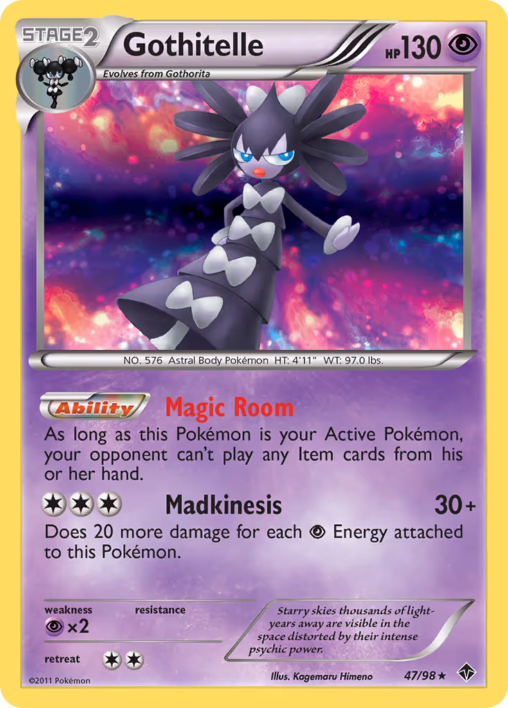 Gothitelle 47/98 Pokemon card
