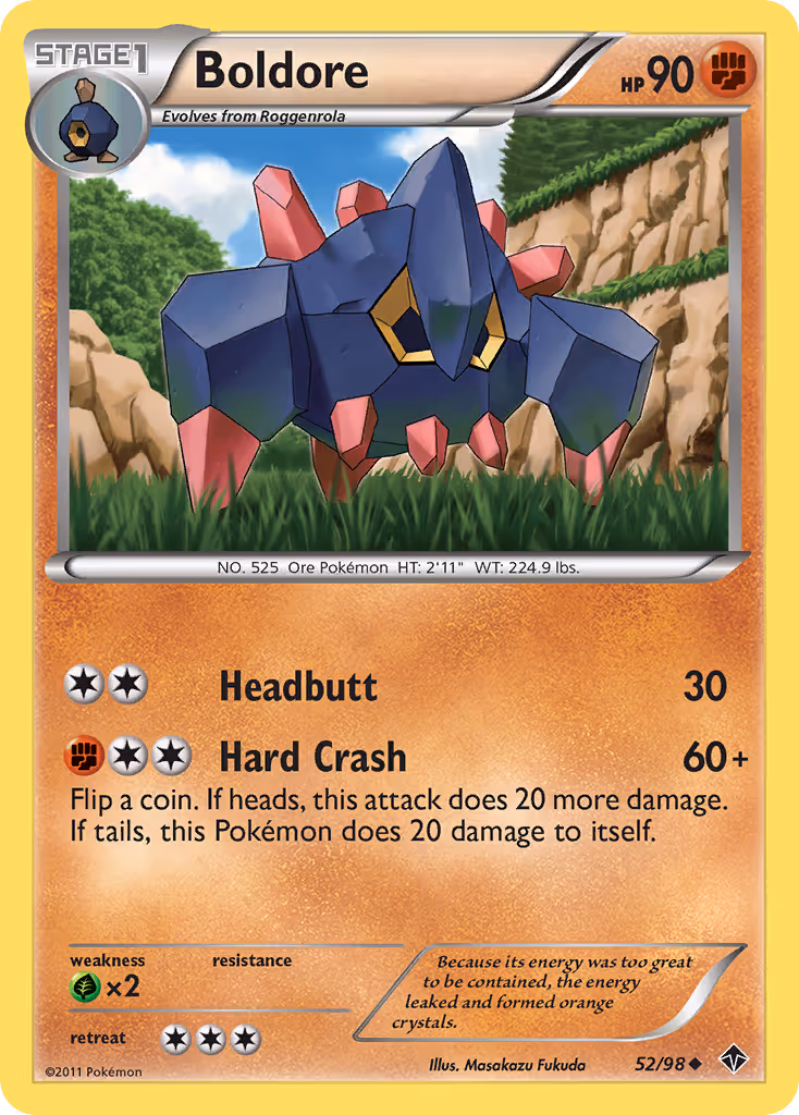 Boldore 52/98 Pokemon card